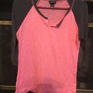 Rue 21, Hot Pink, 3/4 sleeve shirt